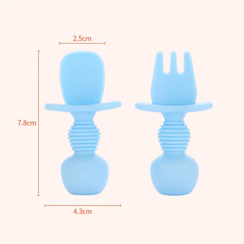 1 Piece BPA Free Silicone Baby Spoon Dish Baby Feeding Supplies Baby Silicone Fork Newborn Food Accessories Teeth - Bundle Joy Baby Boutique