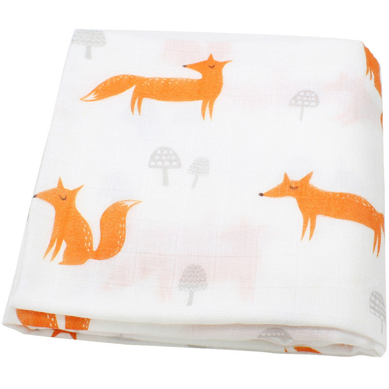 Organic cotton cloth baby swaddled baby blanket