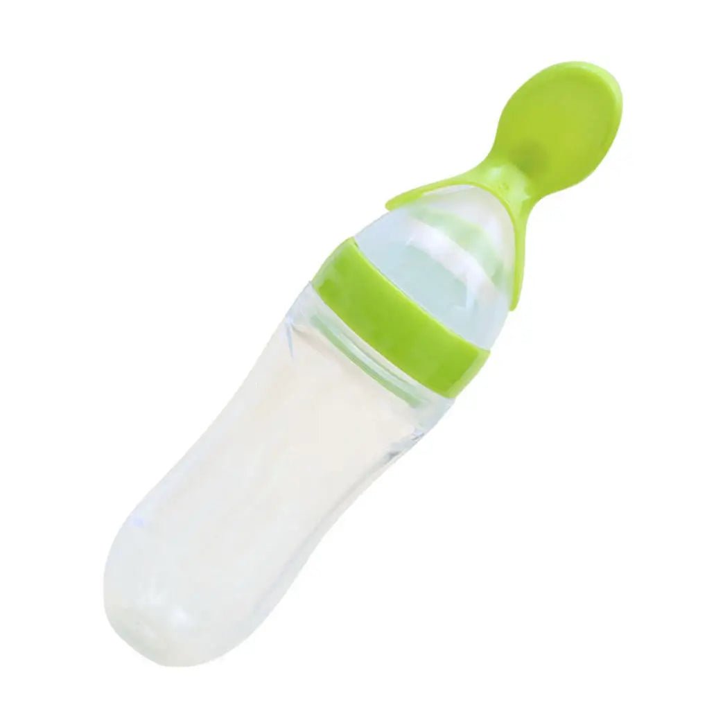 2 - in - 1 Baby Squeeze Bottle Spoon Toddler Rice Cereal Food Feeding Dispenser Spoon Baby Supplies - Bundle Joy Baby Boutique