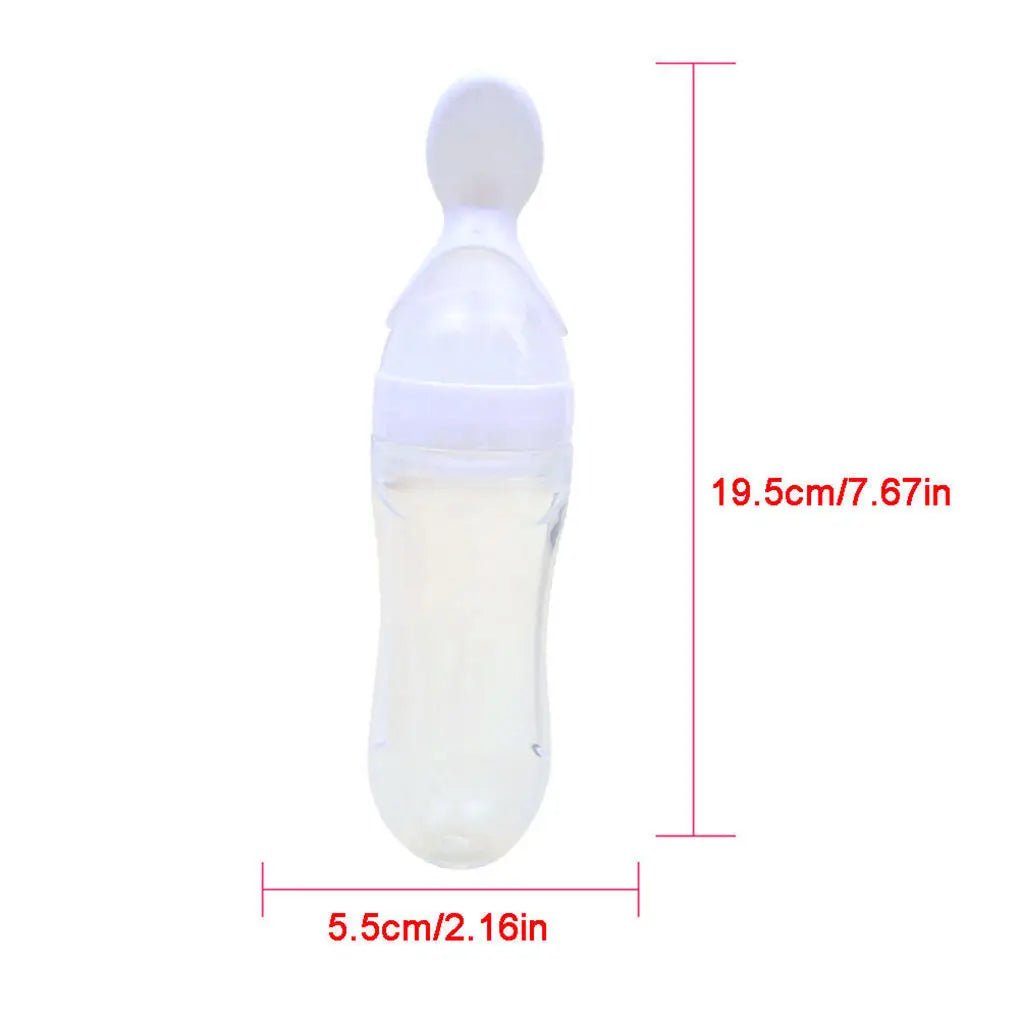 2 - in - 1 Baby Squeeze Bottle Spoon Toddler Rice Cereal Food Feeding Dispenser Spoon Baby Supplies - Bundle Joy Baby Boutique