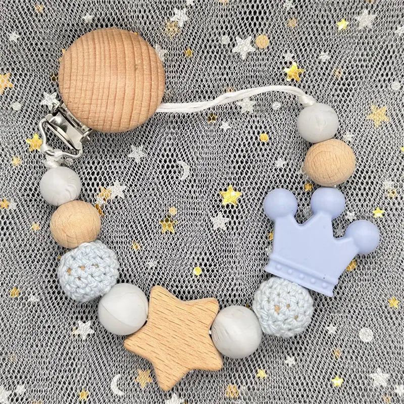 2024 Handmade Personalized Baby Pacifier Clip Custom Name Infant Dummy Clip Baby Newborn Gift Wood Baby Supplies New Mother Gift - Bundle Joy Baby Boutique