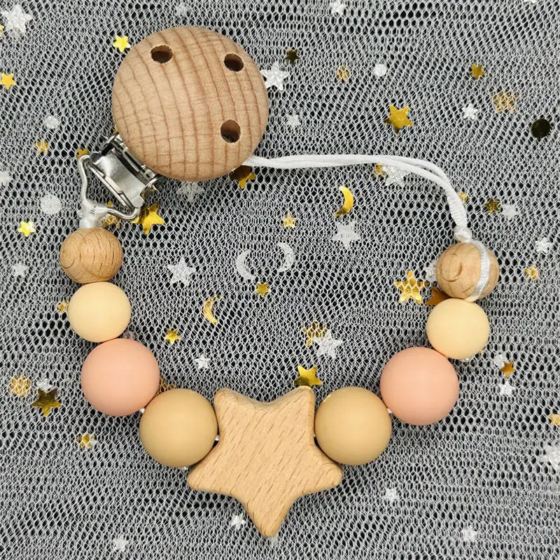 2024 Handmade Personalized Baby Pacifier Clip Custom Name Infant Dummy Clip Baby Newborn Gift Wood Baby Supplies New Mother Gift - Bundle Joy Baby Boutique