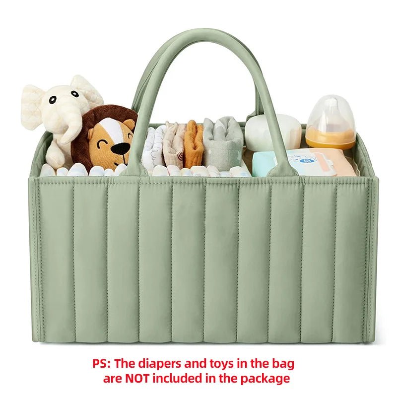 2024 Portable Baby Diaper Organizer Bag Folding High Capacity Diaper Caddies Travel - Friendly Baby Essentials Storage Bag - TinyToes Baby Boutique