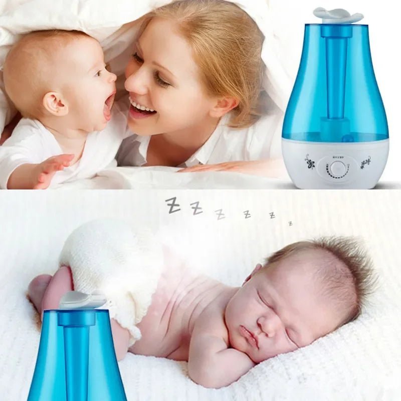 3000ML Ultrasonic Air Humidifier Double Sprayers for Home Office Baby Room Big Mist Volume Fog Mist Maker Essential Oil Diffuser - Bundle Joy Baby Boutique