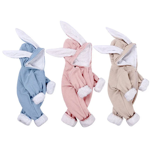 Cotton 0-18M Winter Baby Romper Newborn Boy Girl Overalls Infant clothing Costume Warm Toddler Clothes Jumpsuit Cute Rabbit Outfits