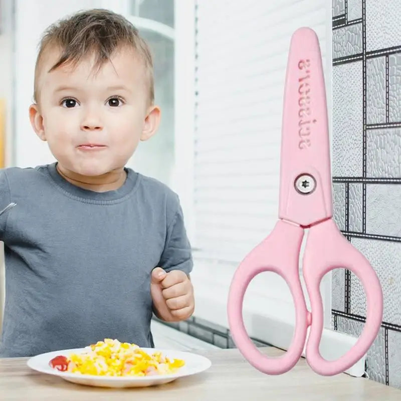 Ceramic Baby Food Scissors Household Toddler Feeding Aid Scissors With Blade Cover Baby Feeding Supplies Tableware For Health