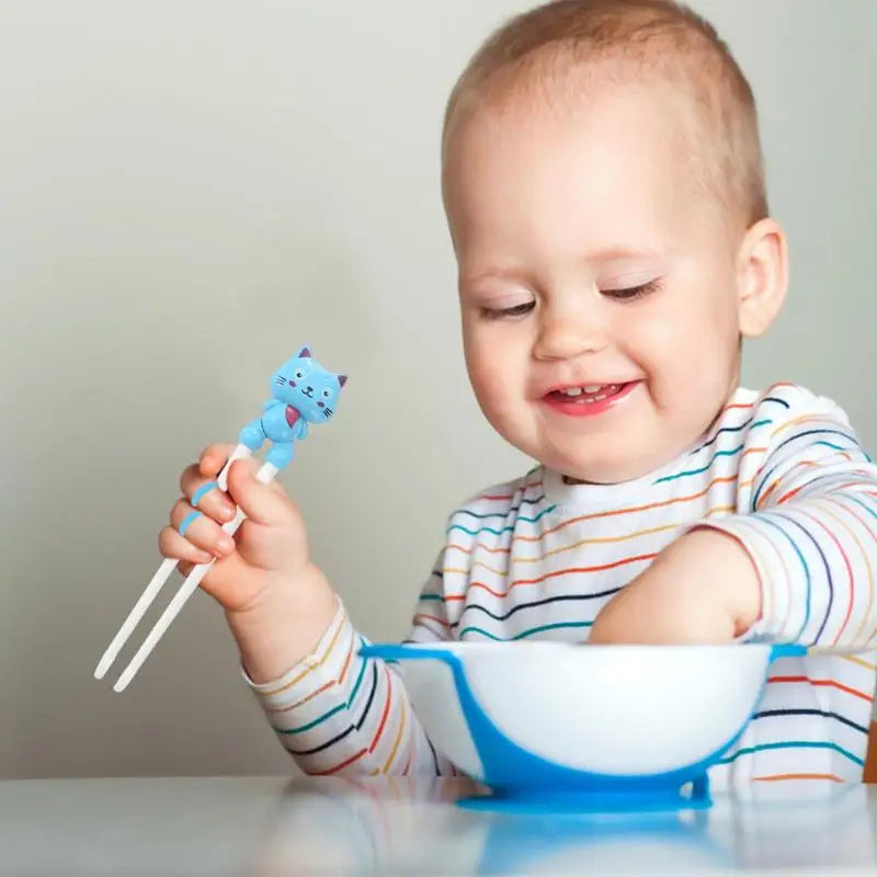 Kid Chopsticks Three-Finger Ring Positioning Toddler Eating Supplies Non-Slip Right-handed Baby Training Chopsticks