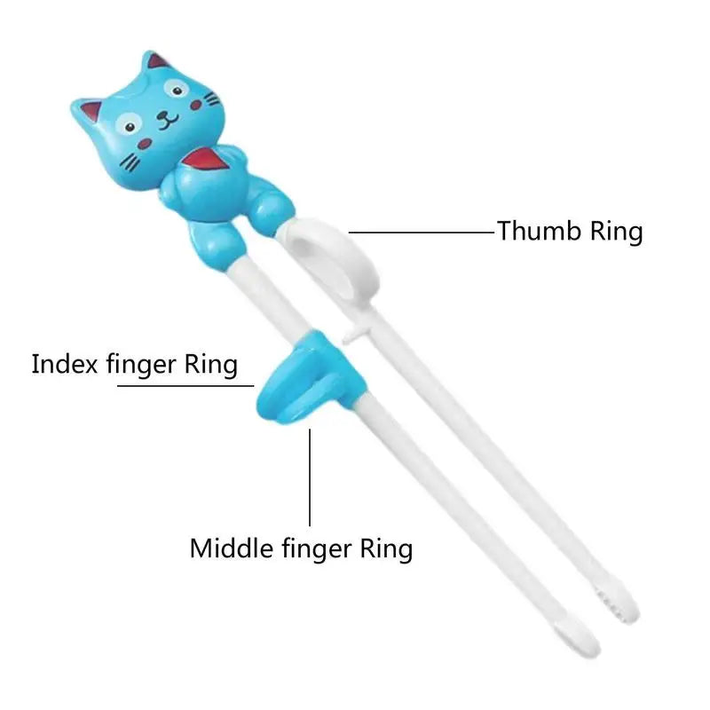 Kid Chopsticks Three-Finger Ring Positioning Toddler Eating Supplies Non-Slip Right-handed Baby Training Chopsticks