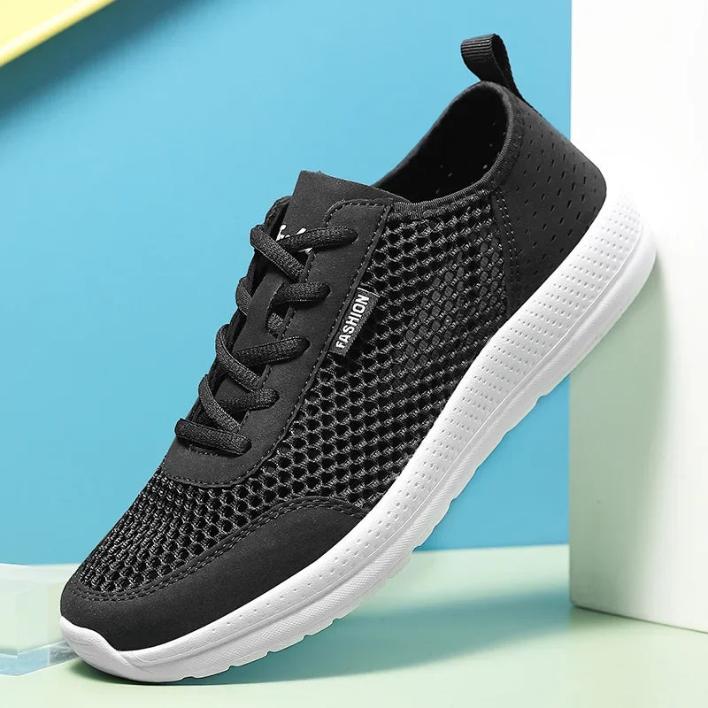 Mesh Men's Shoes Sports Flats Shoes 2024 New Fashion Breathable Walking Shoes Lightweight and Comfortable Men's Shoes Casual