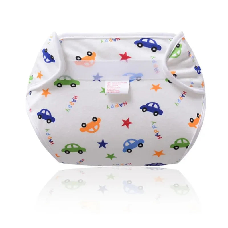 Kids Nappies Reusable Diaper Cover Adjustable Children cute Cartoon pattern Nappy Changing Baby Cotton Cloth Diaper 0-2 Year Old - TinyToes Baby Boutique 