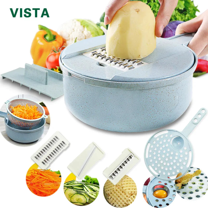 Vegetable Chopper Multifunctional Grater Cutter Kitchen Accessories Manual Fruit Slicer Potatos Shredders Cheese Onions Slicers - TinyToes Baby Boutique 