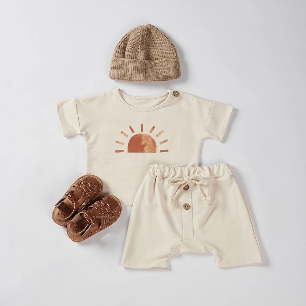 Baby Boy Clothing Set Summer Casual Children Clothing for Boy Short Sleeve Tops T-shirt + Shorts Fashion Toddler Kids Clothes - Bundle Joy Baby Boutique