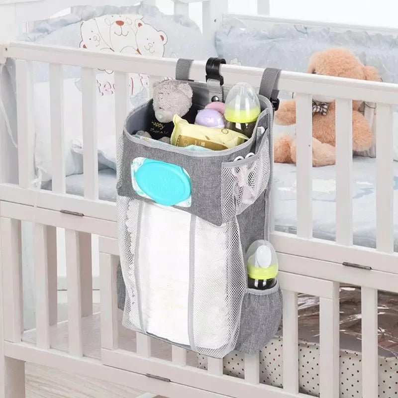 Baby Crib Hanging Storage Bag Diaper Nappy Organizer Cot Bed Infant Essentials Kids Bedding Set - Bundle Joy Baby Boutique