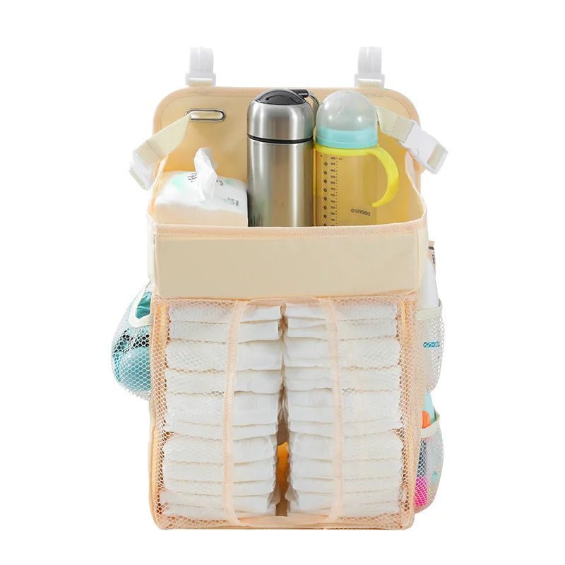 Baby Crib Hanging Storage Bag Diaper Nappy Organizer Cot Bed Organizer Bag Infant Essentials Diaper Baby Kids Crib Bedding Set - Bundle Joy Baby Boutique