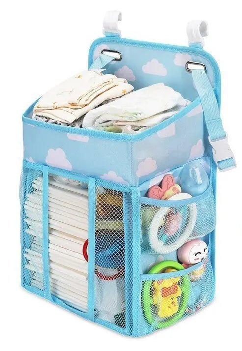 Baby Crib Hanging Storage Bag Diaper Nappy Organizer Cot Bed Organizer Bag Infant Essentials Diaper Baby Kids Crib Bedding Set - Bundle Joy Baby Boutique