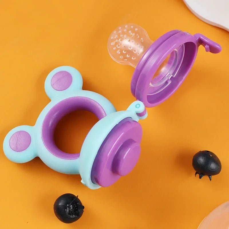 Baby Feeder Silicone Fresh Food Nibbler Kids Boy Girl Nipple Soother Bottles Bear Ear Fruit Feeding Safe Infant Baby Supplies - Bundle Joy Baby Boutique