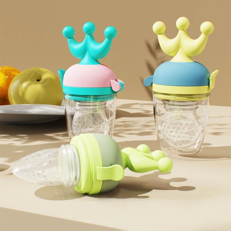 Baby Food Supplement Pacifier Cartoon Crown Silicone Teether Infant Pacifier Newborn Feeding Supplies 2023 - Bundle Joy Baby Boutique