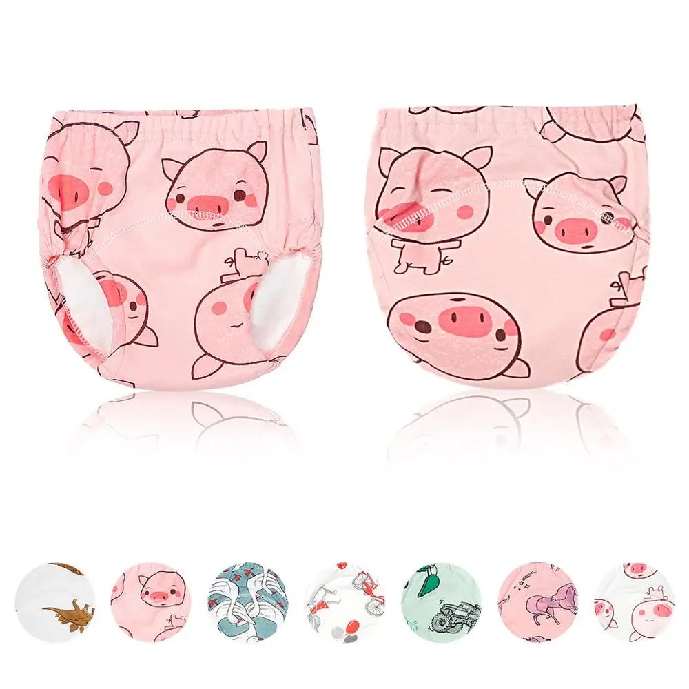 Baby Potty Toilet Training Pants Nappies Cartoon Boys Girls Underwear for Toddler Cotton Panties Reusable Diapers Cover - TinyToes Baby Boutique