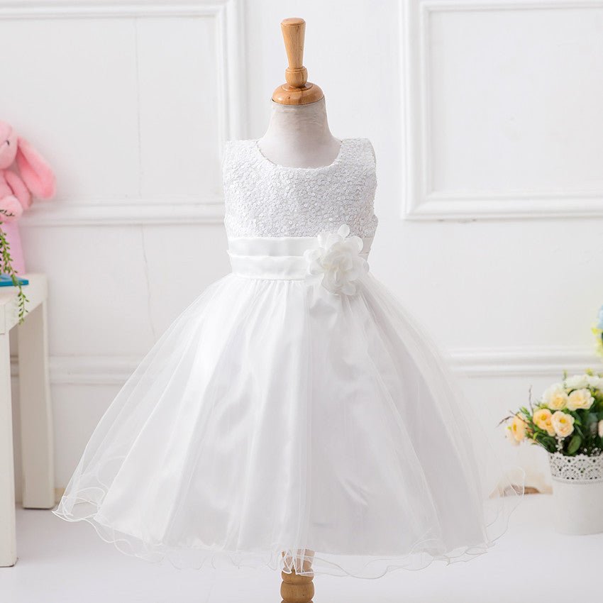 Baby Sequin Dress Flower Girl Wedding Princess Dress - TinyToes Baby Boutique