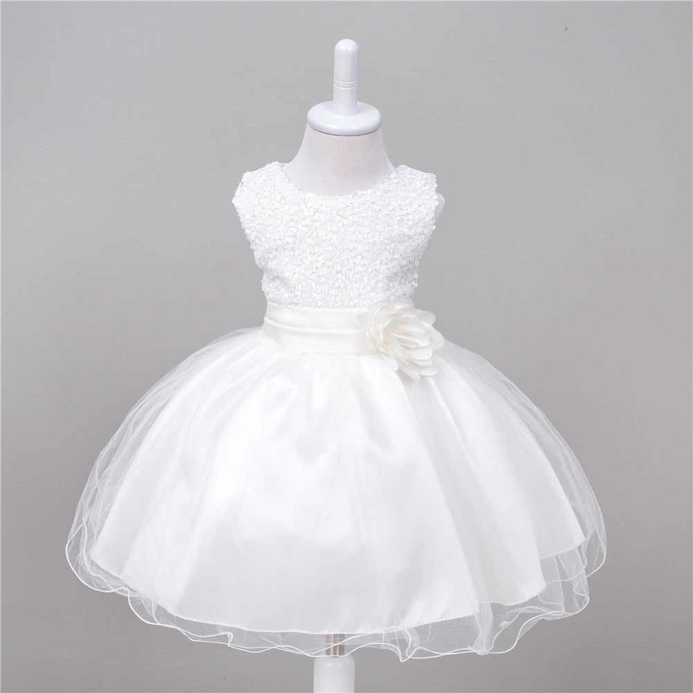 Baby Sequin Dress Flower Girl Wedding Princess Dress - TinyToes Baby Boutique