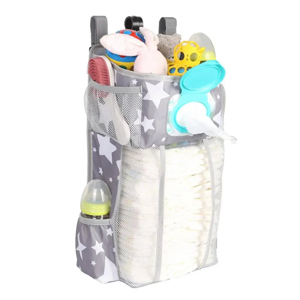 Baby Storage Organizer Crib Hanging Storage Bag Caddy Organizer For Baby Essentials Bedding Set Diaper Storage Bag - TinyToes Baby Boutique