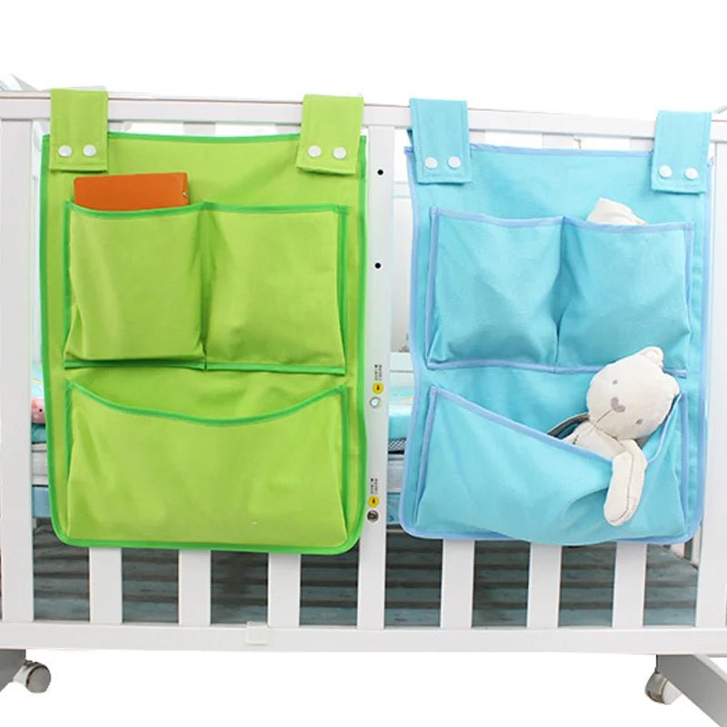 Baby Storage Organizer Crib Hanging Storage Bag Caddy Organizer for Baby Essentials Bedding Set Diaper Storage Bag - TinyToes Baby Boutique