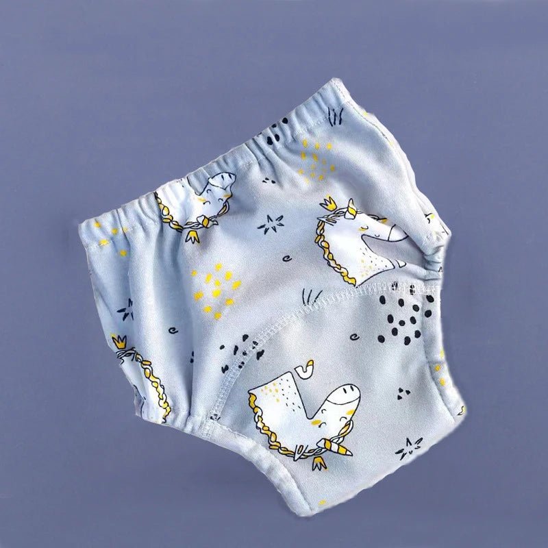 Baby Waterproof Reusable Training Pants 6 Layers Cotton Baby Diaper Cute Infant Shorts Nappies Panties Nappy Changing Underwear - TinyToes Baby Boutique