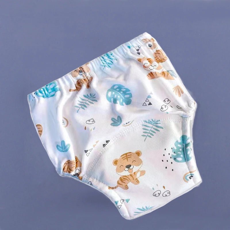 Baby Waterproof Reusable Training Pants 6 Layers Cotton Baby Diaper Cute Infant Shorts Nappies Panties Nappy Changing Underwear - TinyToes Baby Boutique