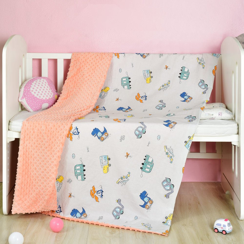 Cotton cartoon baby blanket, baby comfort peas blanket - TinyToes Baby Boutique