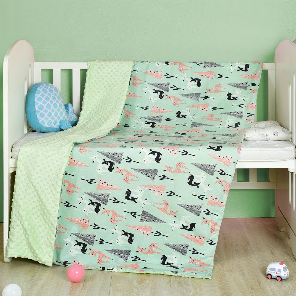 Cotton cartoon baby blanket, baby comfort peas blanket - TinyToes Baby Boutique